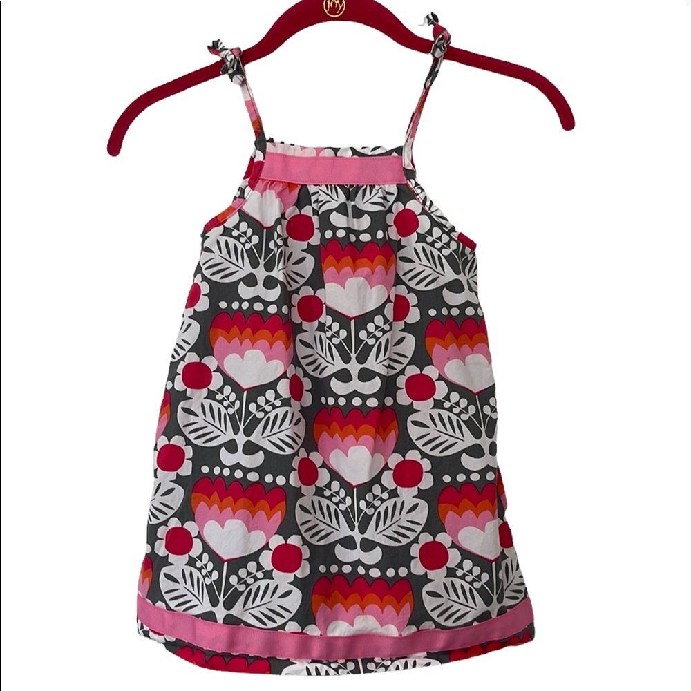 Y2K Hanna Andersson Pillowcase Dress Size 90 (3) Floral 100% Cotton